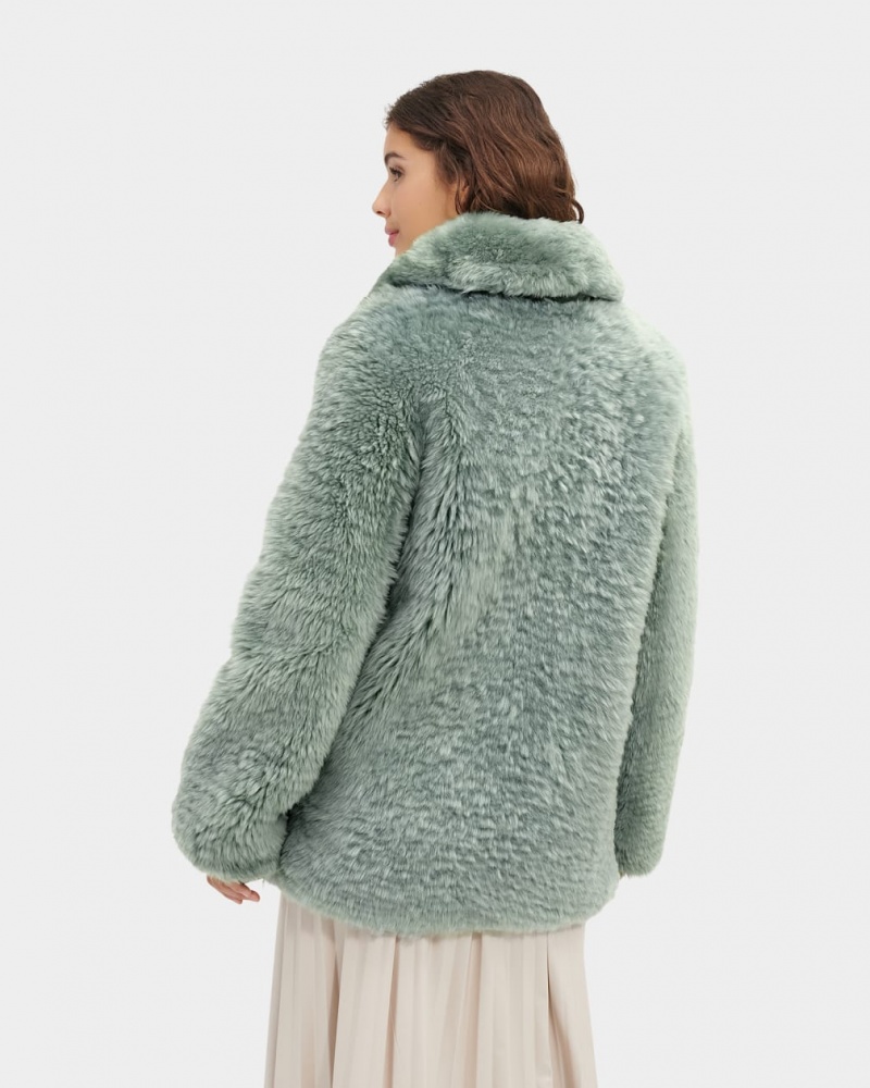 Ugg Lianna Shearling Women's Coats Green | NDHFCLY-30