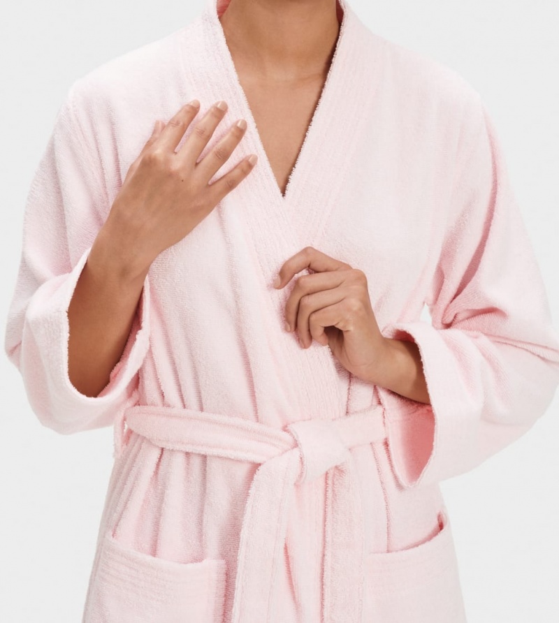 Ugg Lorie Terry Robe Women's Sleepwear Pink | DPYQRBE-12