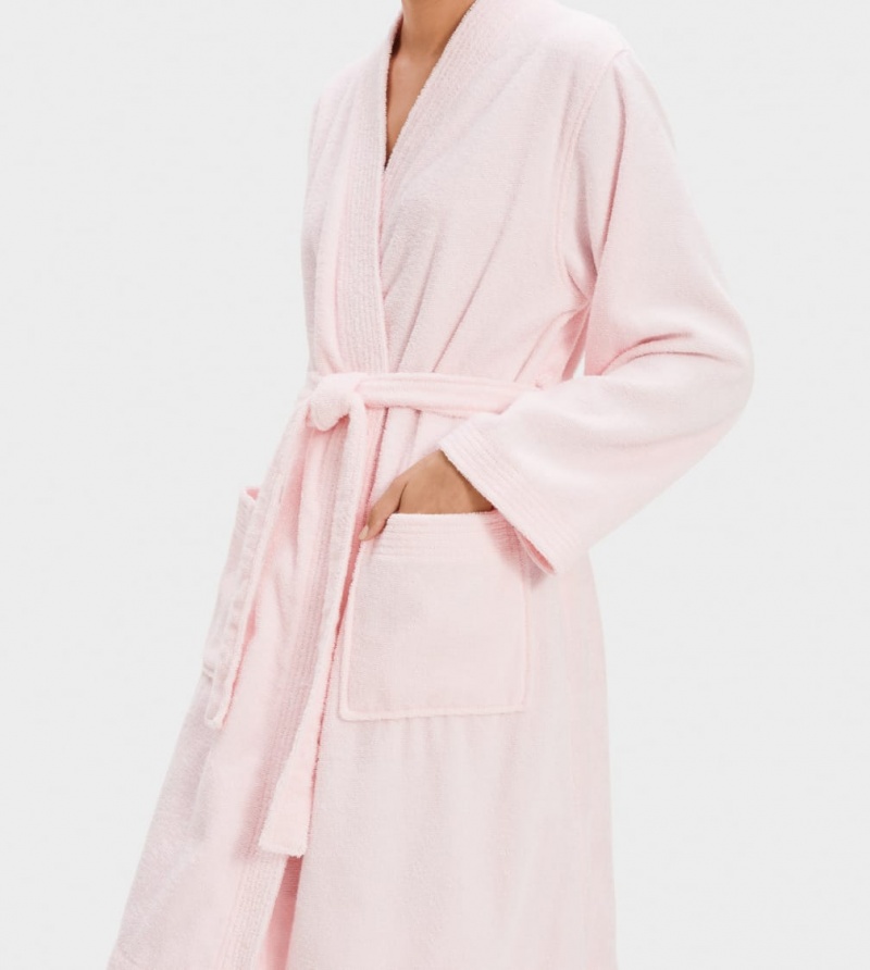 Ugg Lorie Terry Robe Women's Sleepwear Pink | DPYQRBE-12