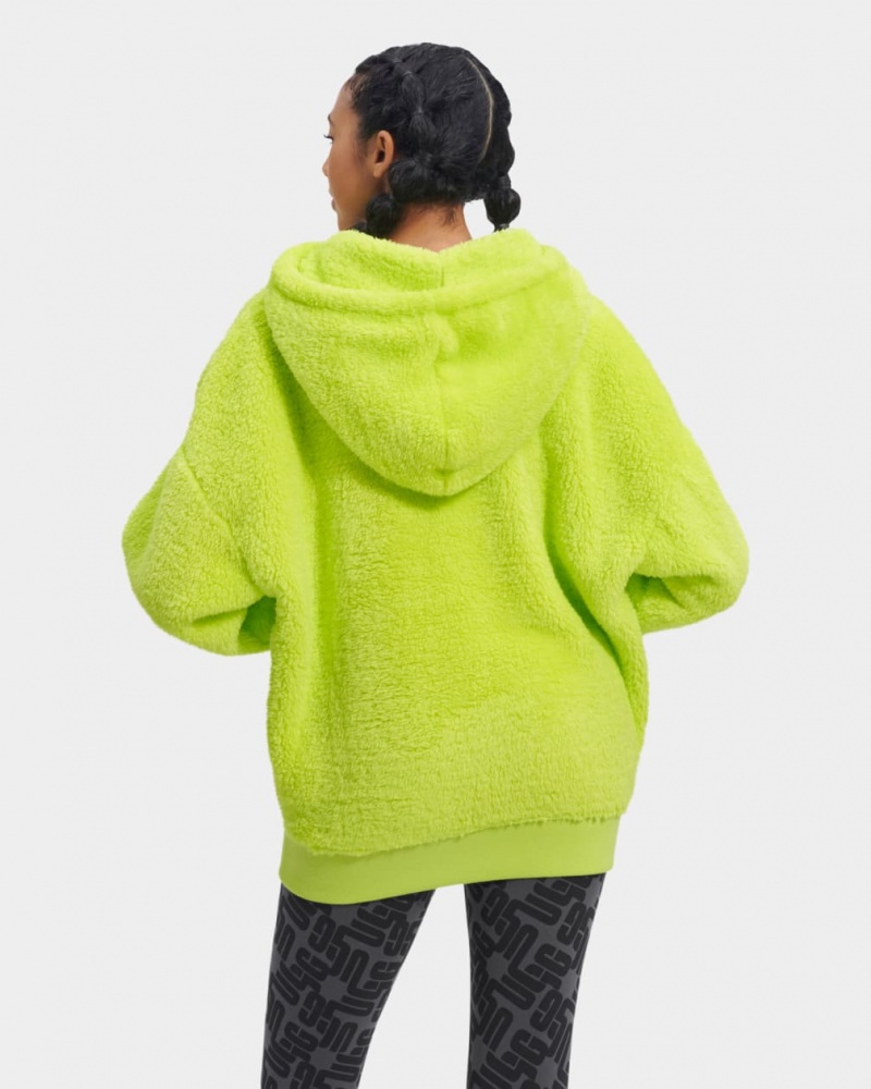 Ugg Loyra Sherpa Women's Hoodie Green | KCWUEFT-64