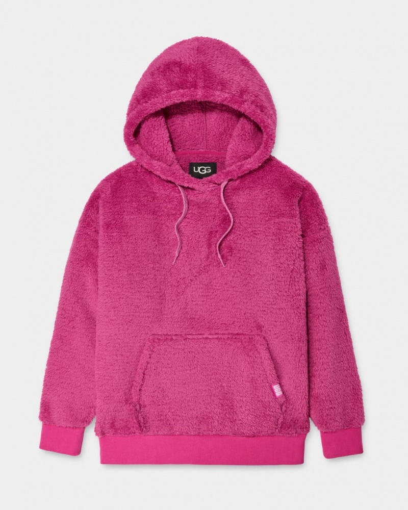 Ugg Loyra Sherpa Women's Hoodie Pink | DGXWBSU-62