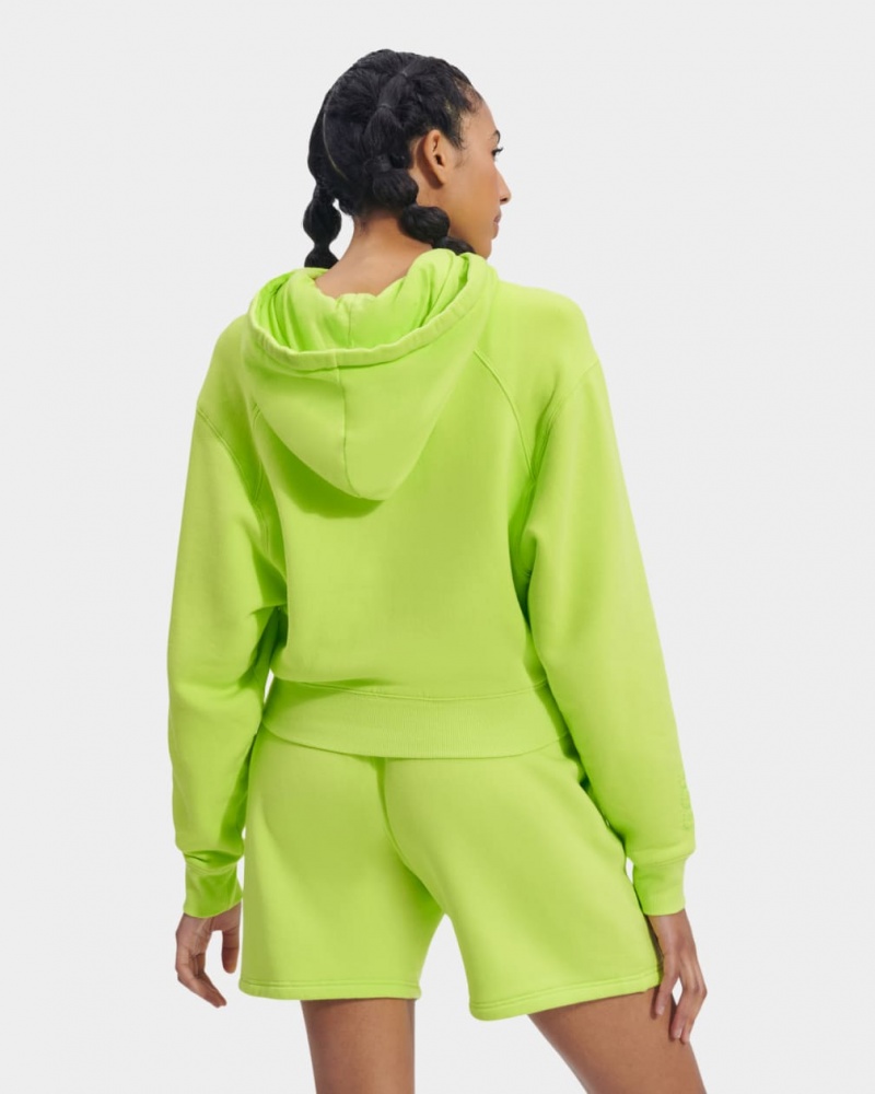 Ugg Mallory Cropped Women's Hoodie Green | JWNFYIT-03