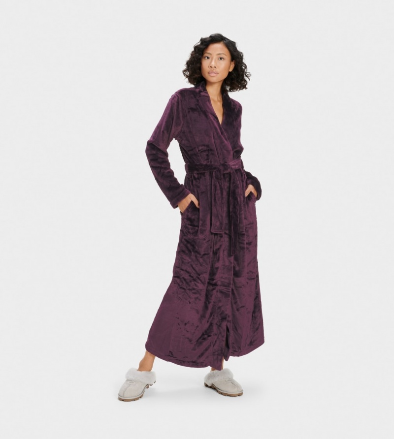 Ugg Marlow Robe Women\'s Sleepwear Burgundy | BKMGNYW-29