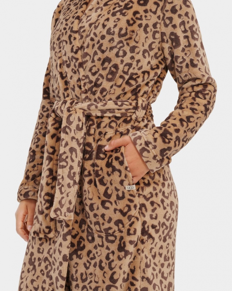 Ugg Marlow Robe Women's Sleepwear Leopard | ULDIZYO-82