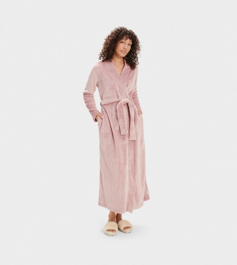 Ugg Marlow Robe Women\'s Sleepwear Pink | HNRZKOE-12