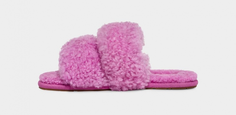 Ugg Maxi Curly Scuffetta Women's Slippers Purple | OAKZFRI-27