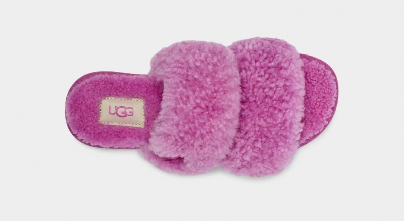 Ugg Maxi Curly Scuffetta Women's Slippers Purple | OAKZFRI-27