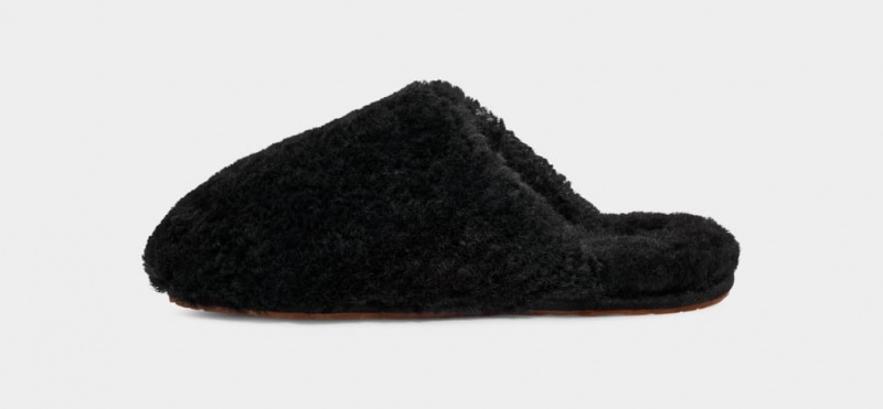 Ugg Maxi Curly Women's Slippers Black | UMFTYOZ-17