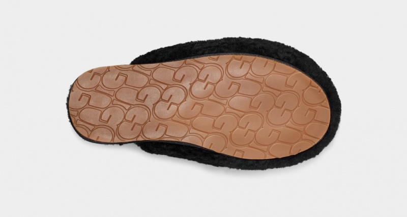 Ugg Maxi Curly Women's Slippers Black | UMFTYOZ-17