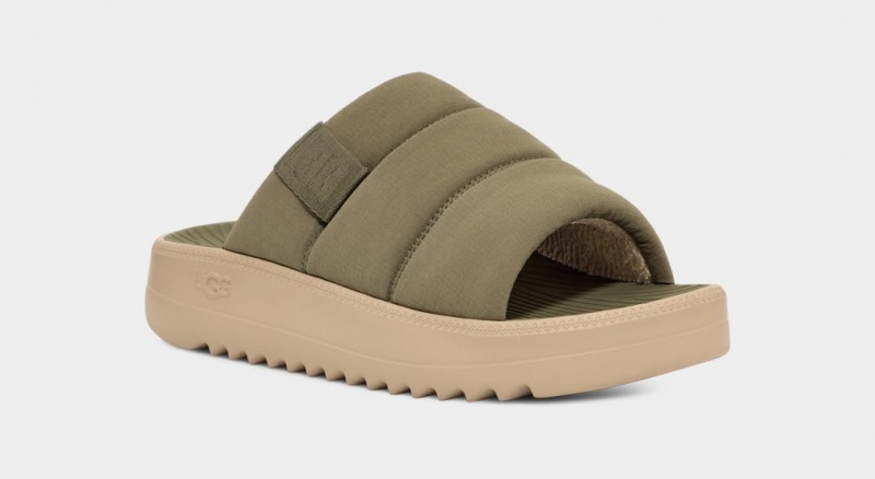 Ugg Maxxer Men's Slides Green | UGJIRHV-59