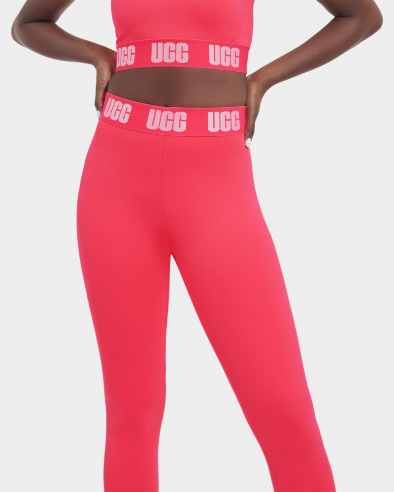 Ugg Mckena Logo Women's Leggings Pink | PALUIOR-75