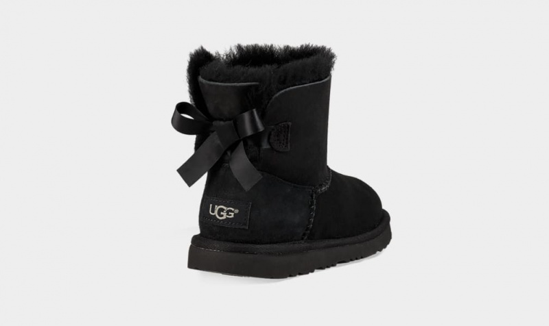 Ugg Mini Bailey Bow II Kids' Boots Black | ZIYHPCK-64