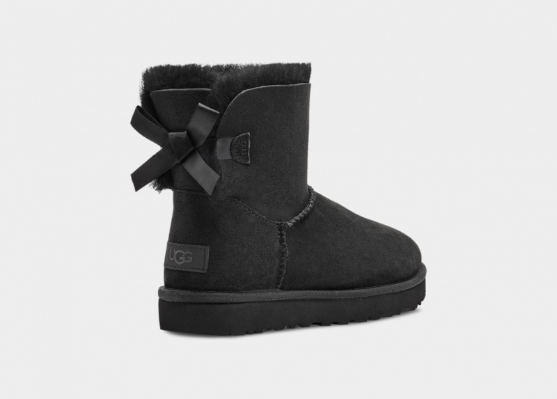 Ugg Mini Bailey Bow II Women's Boots Black | AXREOLJ-71