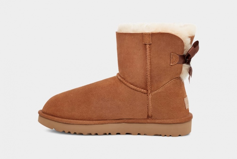 Ugg Mini Bailey Bow II Women's Boots Brown | ZKSDHPC-67