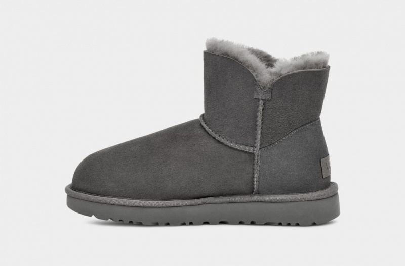 Ugg Mini Bailey Button II Women's Boots Grey | YUIFOCH-28