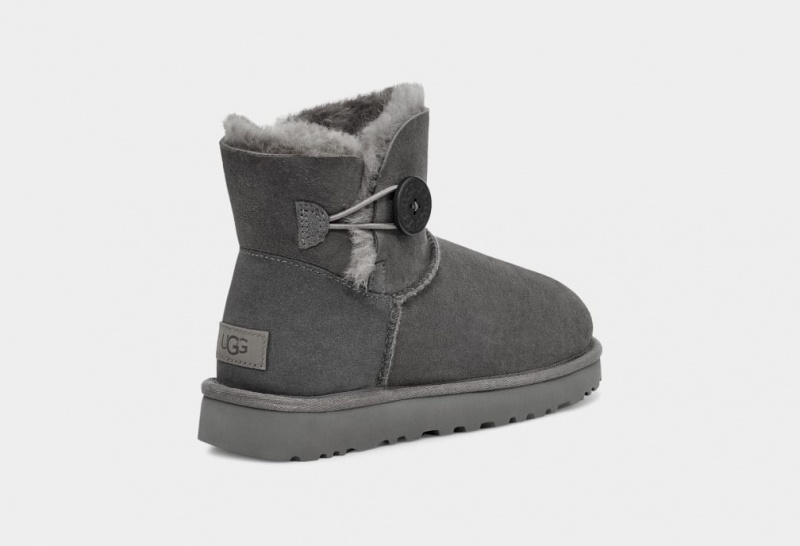 Ugg Mini Bailey Button II Women's Boots Grey | YUIFOCH-28