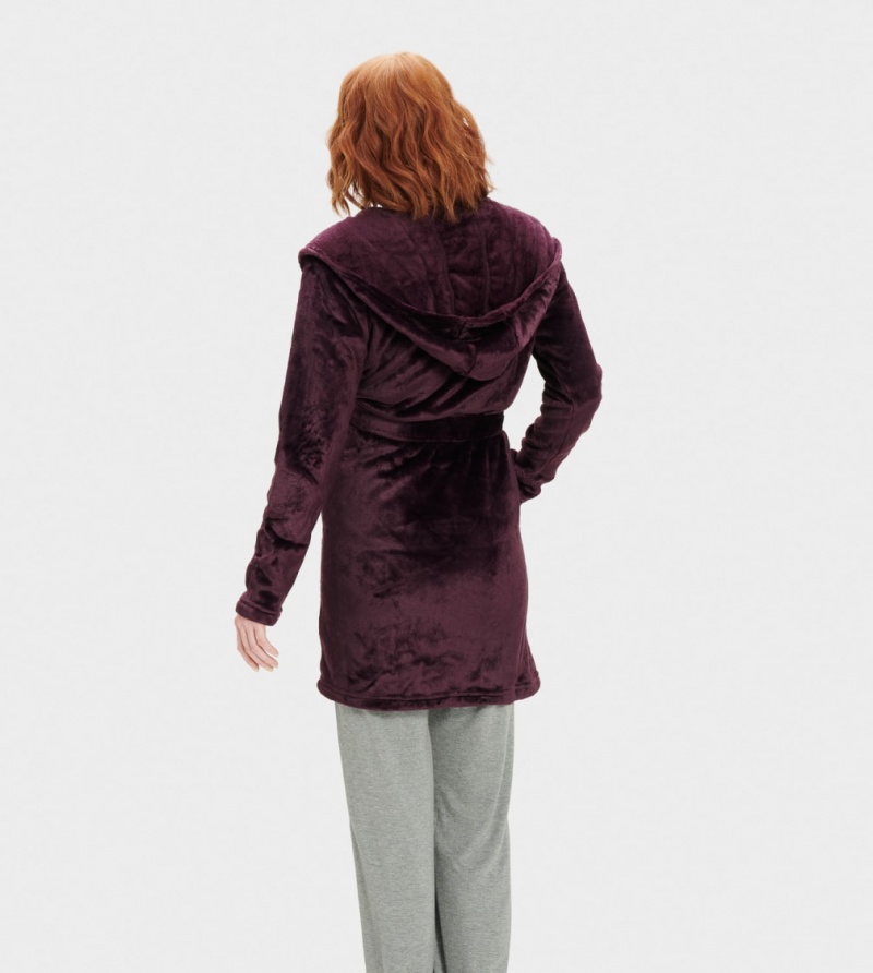 Ugg Miranda Fleece Robe Women's Sleepwear Burgundy | VOBLADM-05