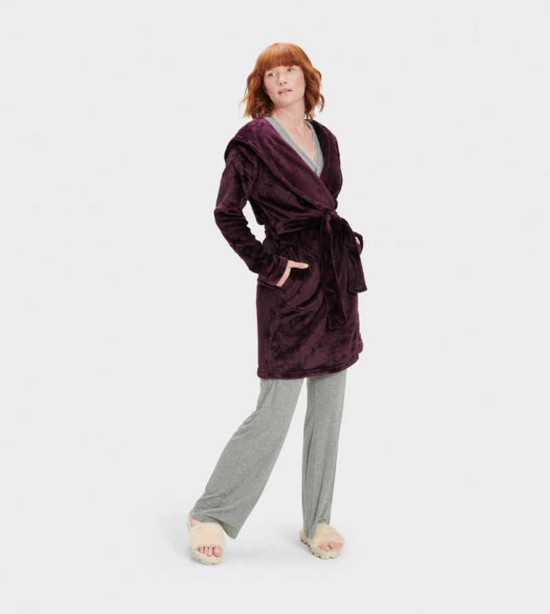 Ugg Miranda Fleece Robe Women\'s Sleepwear Burgundy | VOBLADM-05