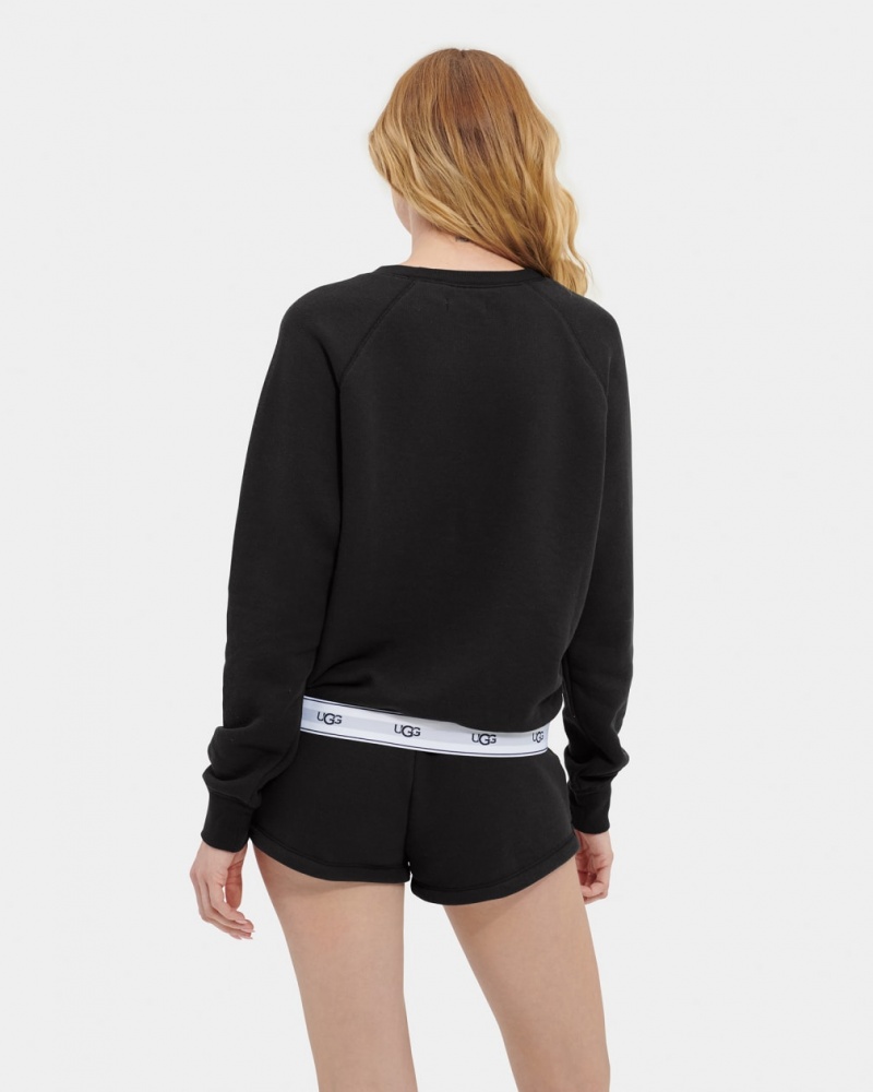 Ugg Nena Crewneck Women's Sweatshirt Black | XWTDSCE-68