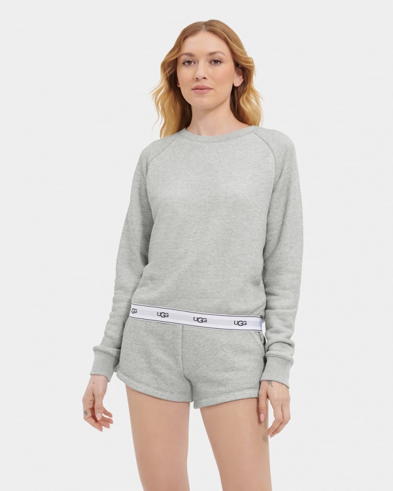 Ugg Nena Crewneck Women's Sweatshirt Grey | ETXHKQS-86