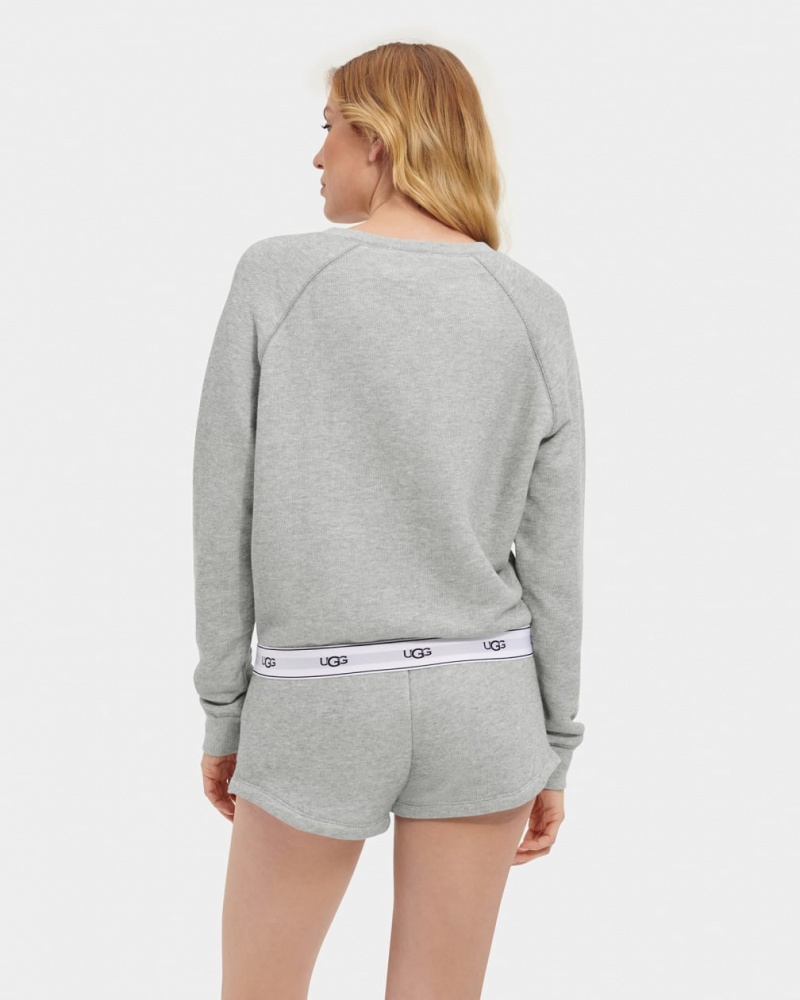 Ugg Nena Crewneck Women's Sweatshirt Grey | ETXHKQS-86