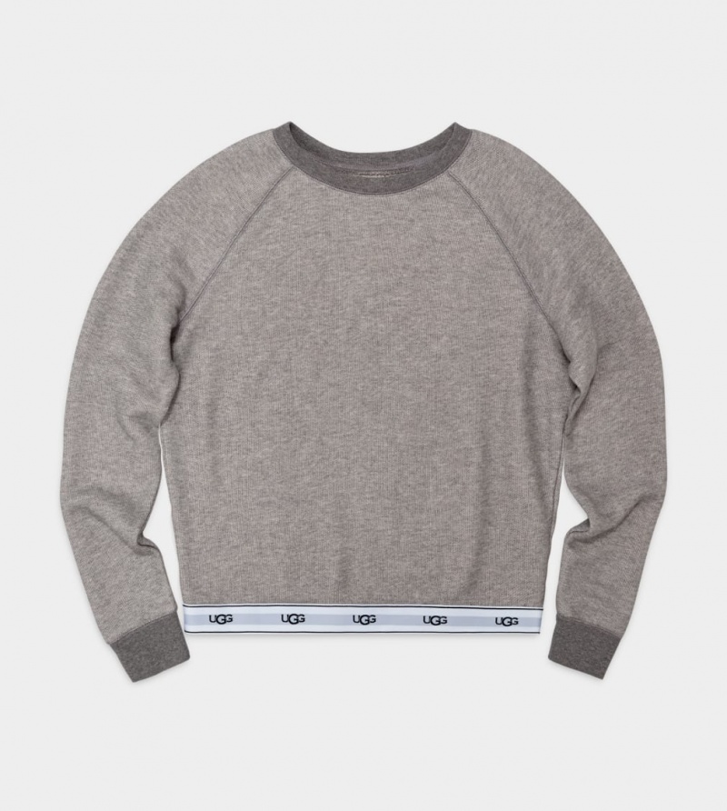 Ugg Nena Crewneck Women's Sweatshirt Grey | ETXHKQS-86