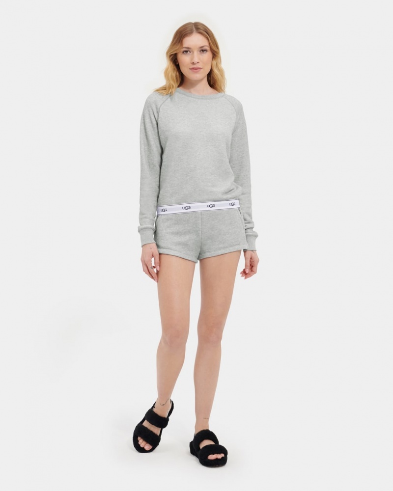 Ugg Nena Crewneck Women\'s Sweatshirt Grey | ETXHKQS-86