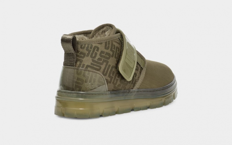 Ugg Neumel Graphic Monogram Women's Boots Olive | KLPFQCU-60