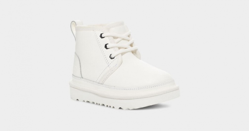 Ugg Neumel II Leather Kids' Boots White | BOJSKEN-26