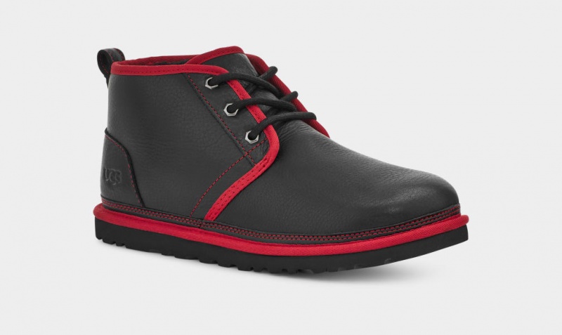 Ugg Neumel Leather Men's Boots Black / Red | RBTZVYS-52