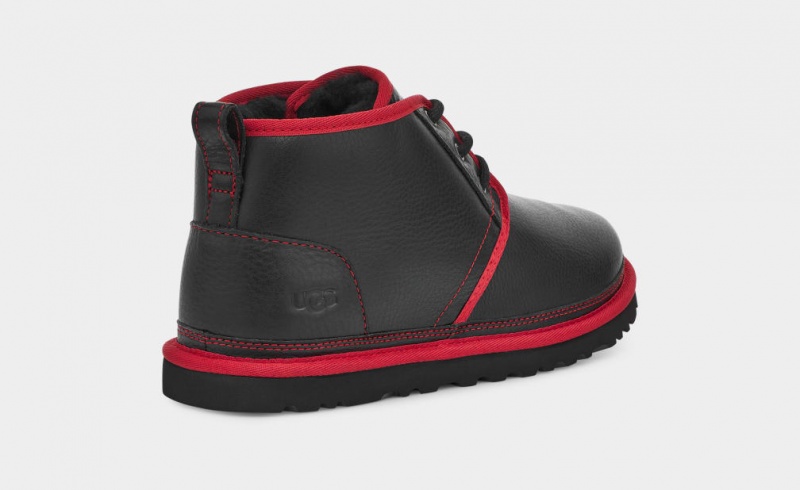 Ugg Neumel Leather Men's Boots Black / Red | RBTZVYS-52