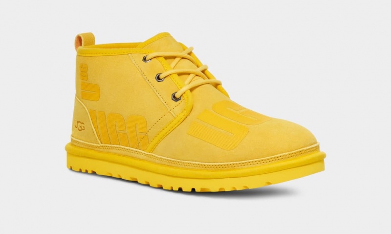 Ugg Neumel Scatter Graphic Men's Boots Yellow | OKPZNTS-62