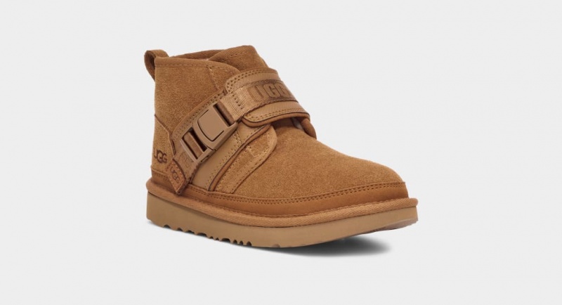 Ugg Neumel Snapback Kids' Boots Brown | JHDZAQB-52