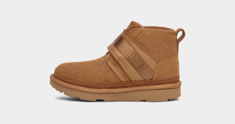 Ugg Neumel Snapback Kids' Boots Brown | JHDZAQB-52