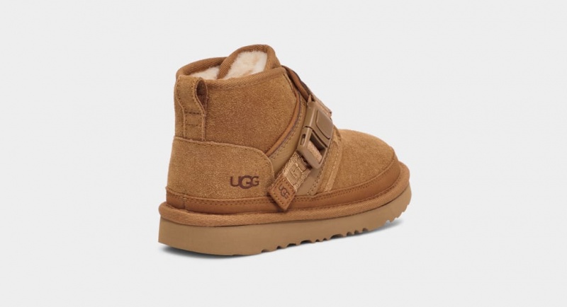 Ugg Neumel Snapback Kids' Boots Brown | JHDZAQB-52