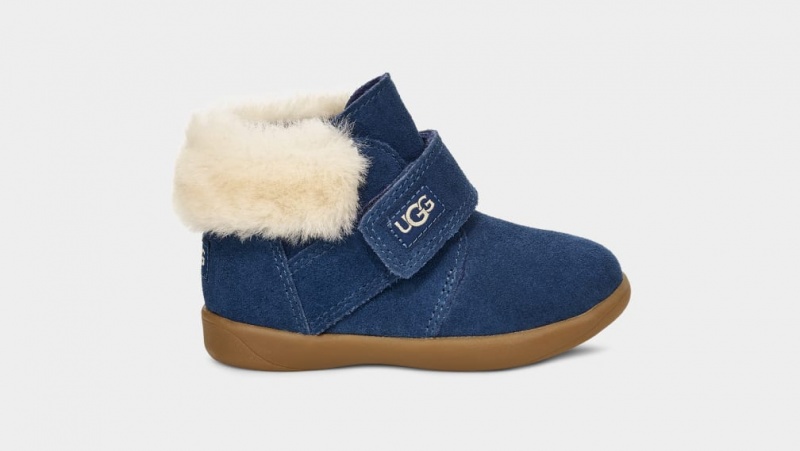 Ugg Nolen Kids\' Boots Navy | XHIQDSF-95