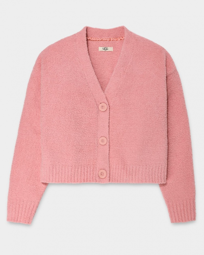 Ugg Nyomi Cropped Women's Cardigan Pink | DBSJUMC-57