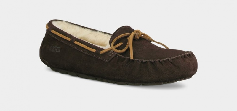 Ugg Olsen Men's Moccasins Chocolate | PDWEMXB-47