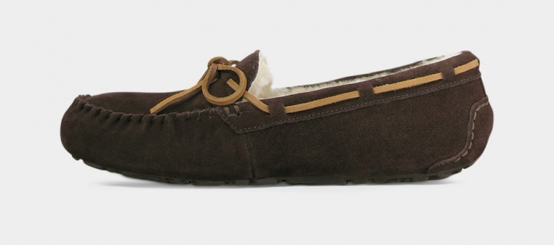 Ugg Olsen Men's Moccasins Chocolate | PDWEMXB-47