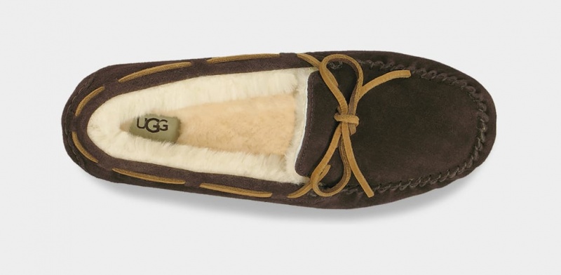 Ugg Olsen Men's Moccasins Chocolate | PDWEMXB-47