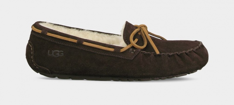 Ugg Olsen Men\'s Moccasins Chocolate | PDWEMXB-47