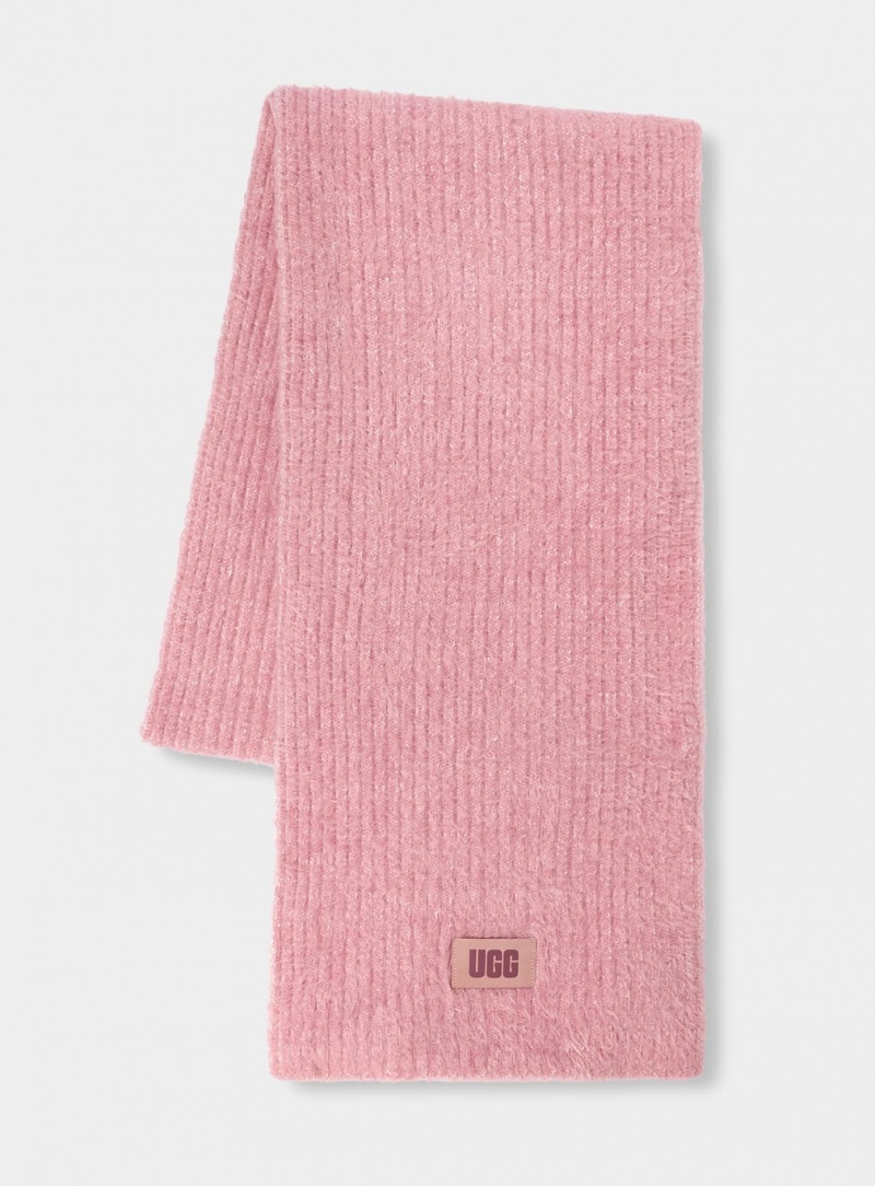 Ugg Plait Plush Knit Women's Scarves Pink / Multicolor | SIGKRAL-37