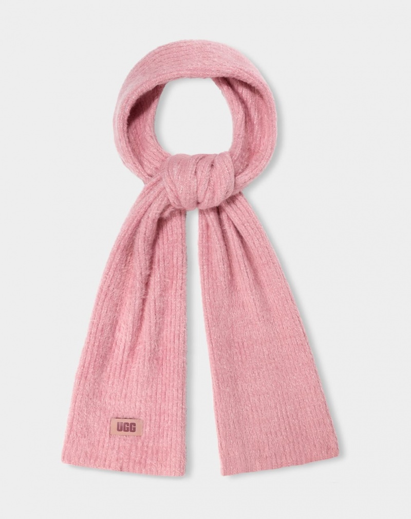 Ugg Plait Plush Knit Women\'s Scarves Pink / Multicolor | SIGKRAL-37