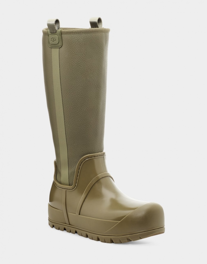 Ugg Raincloud Tall Women's Boots Olive | ZHUCNMD-34