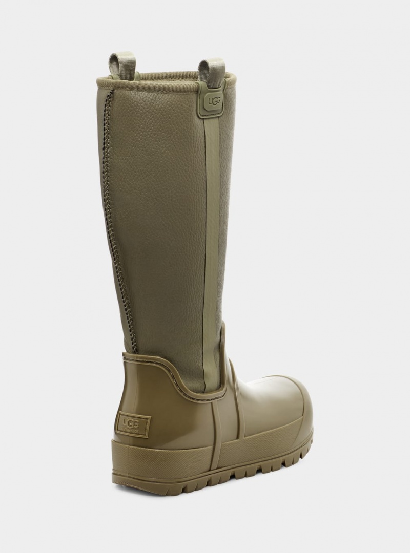 Ugg Raincloud Tall Women's Boots Olive | ZHUCNMD-34