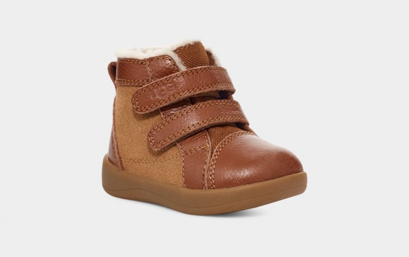 Ugg Rennon II Kids' Sneakers Brown | VGXZQFI-49