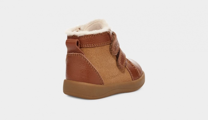 Ugg Rennon II Kids' Sneakers Brown | VGXZQFI-49