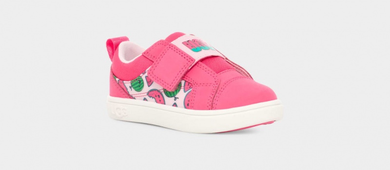 Ugg Rennon Low Watermelon Stuffie Kids' Sneakers Pink | CYQOEKU-03