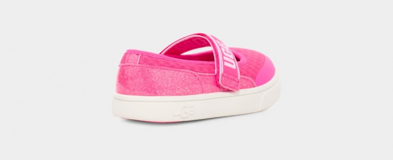 Ugg Rennon Skimmer Glitter Kids' Sneakers Pink | SOPEUMW-45