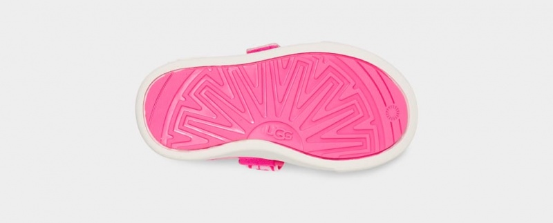 Ugg Rennon Skimmer Glitter Kids' Sneakers Pink | SOPEUMW-45